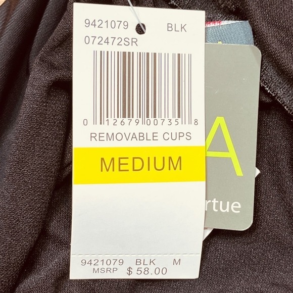 Becca Rebecca Virtue NWT Move Along One-Piece Plunge Strappy Swimsuit Black M - Picture 10 of 14